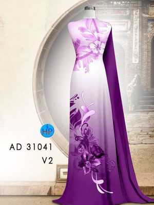 Vải Áo Dài Hoa In 3D AD 31041 19
